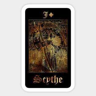 Scythe. Lenormand Gothic Mysteries Design. Sticker